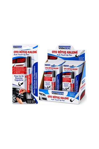 Diyarı Metalik Siyah Oto Rötuş Kalemi Fırça Uçlu 5 Ml 12'li Paket Kp-13-4562