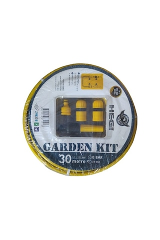 Bahçe Hortumu 30 Mt 1/2 - 12,5 Mm Jak Setli Hegi