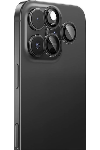 Apple Uyumlu iPhone 16 Pro Max Benks Dr Safir Kamera Lens Koruyucu Siyah