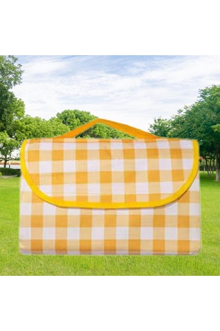 Homyl Piknik Battaniyesi Hafif Xl Boyut 200cmx200cm Park Sarı Sarı