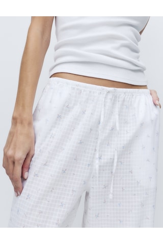 Marks & Spencer Saf Pamuklu Desenli Pijama Altı T37001842P Çok Renkli