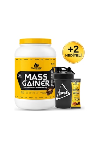 Mustang Nutrition Mass Gainer Karbonhidrat Tozu 5000 Gr 50 Servis Çikolata + Shaker + Protein Kahve Hediyeli çikolata