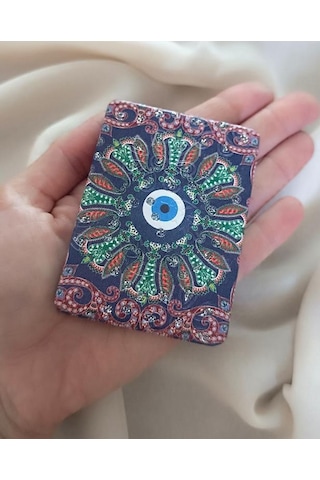 Ayna Makyaj Aynası Nazarlı Kötü Göz Model Cep Çanta El Aynası 17245
