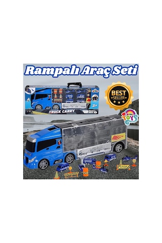 Rampalı Polis Tır Seti - Polis Taşıyıcı Tır - Kaydıraklı Kamyon - Araç Yol Seti - Tır Yol Seti - Oyu