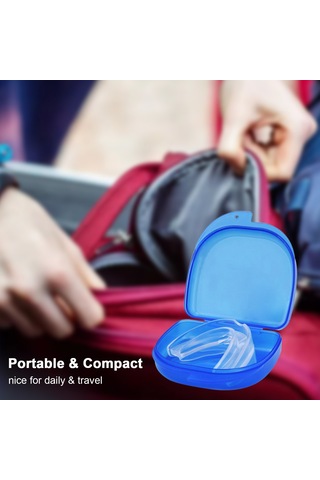 Qingmipy Gece Horlaması Ve Diş Gıcırdatma İçin Silikon Ağızlık - Isıyla Şekillendirilebilir, Taşınabilir Kutu