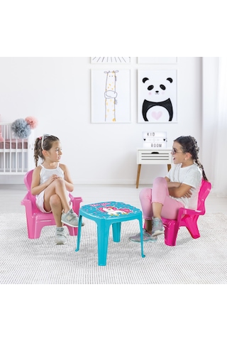 Dolu Oyuncak 2503 Unicorn Masa ve 2'li Sandalye Seti
