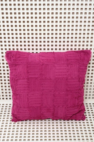 Peraluna Foam Pıllow Şifon Şerit Triko Yastık Kılıfı 45x45 Cm Fuşya - Fuşya
