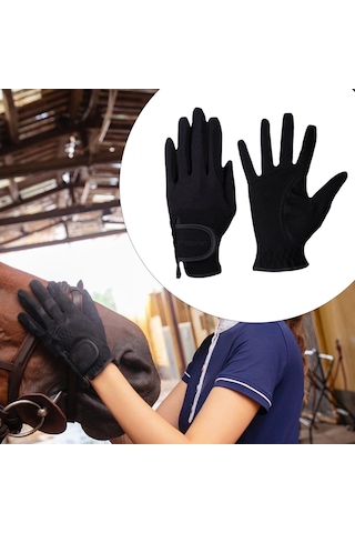 Homyl At Binme Eldivenleri Bisiklet Bahçecilik Egzersiz Büyük Siyah