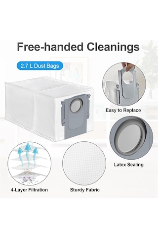 Sointeresting Roborock Q Revo Yedek Parçaları Aksesuarları Robot Süpürge Ana Yan Fırça Hepa Filtre Paspas Bezi Toz Torbaları