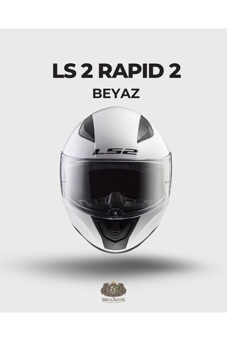 Ls 2 Rapid 2 Kapalı Beyaz Kask Açık Beyaz
