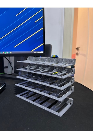 Hot Wheels Uyumlu 30 Araçlık Stand 1/64 Gri
