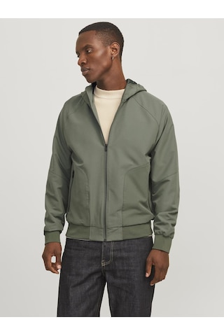 Erkek Kapüşonlu Bomber Ceket - Perfect - 12270682 Agave Green Yeşil