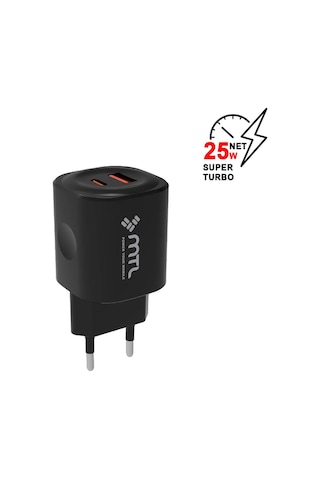 Samsung Galaxy A70 Uyumlu Pd Type-c To Type-c Ve Usb Çift Giriş 25w Şarj Seti Mt-a1725