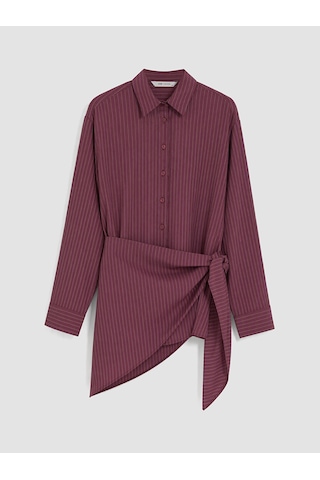 Lcw Vision Mor Şal Detaylı Modal Karışımlı Kadın Gömlek
