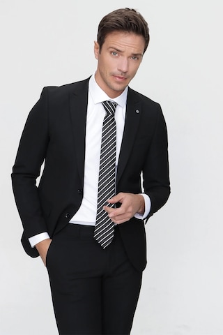 Morven Basic Düz Slim Fit Dar Kesim 6 Drop Erkek Takım Elbise - Siyah 99MC001003001 Siyah