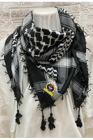 Artworkanatolia Siyah Beyaz Boyunluk Beyaz - Siyah