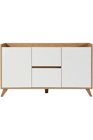 Just Home Vera Konsol - Beyaz / Sepet - 140 Cm Beyaz / Sepet