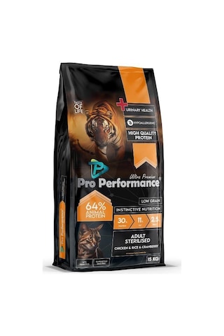 Pro Performance Ultra Premium Tavuklu Ve Pirinçli Kısırlaştırılmış Yetişkin Kedi Maması 15 Kg Pro Performance Ultra Premium Tavuklu Ve Pirinçli Kısırlaştırılmış Yetişkin Kedi Maması 15 Kg
