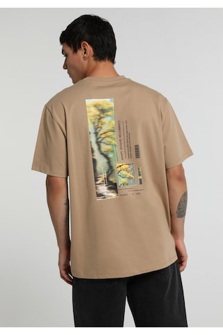 Colin's Colins Relaxed Fit Yuvarlak Yaka Düz Erkek Bej Kısa Kol Tişört Cl1080486 Q1.v2 Beı