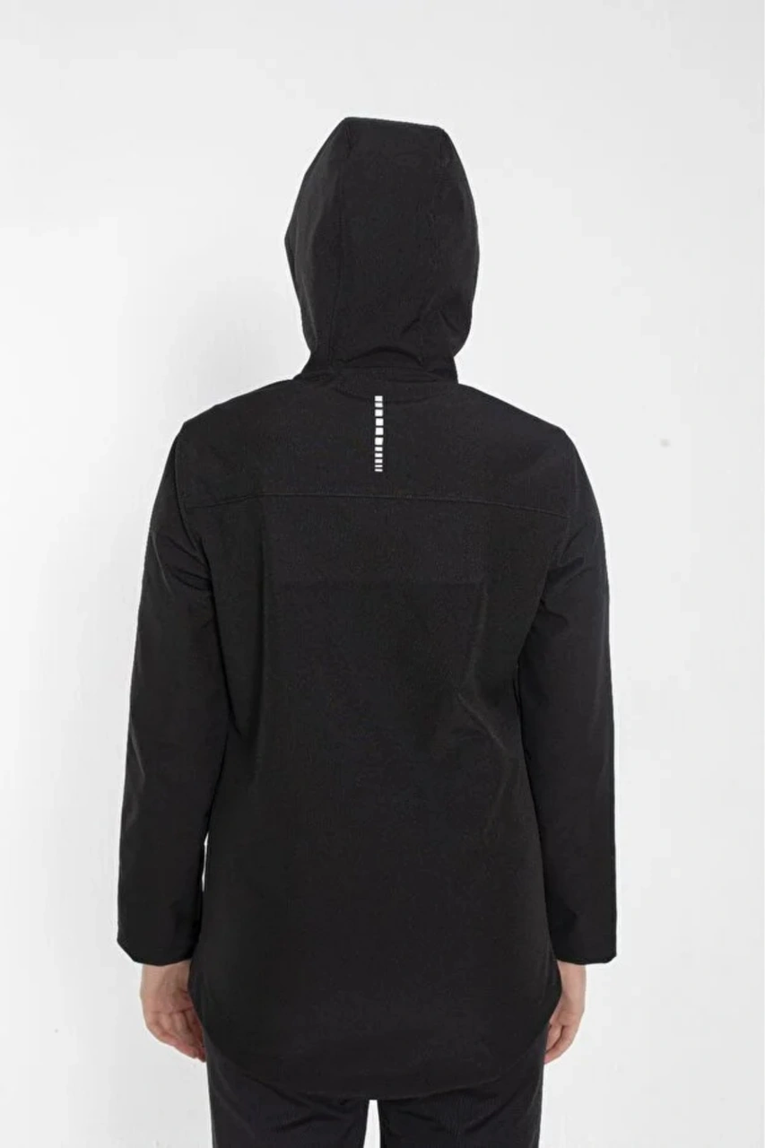 Crozwise Kadın İçi Polar Astar Su & Rüzgar Geçirmez Softshell Kışlık Mont Ceket 5037-b 07 Siyah