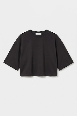 Itsbasic Kadın Siyah Renk S6-1 Oversize Bol Kesim T-shirt