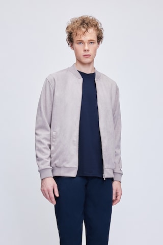 Hatemoğlu Gri Regular Fit Bomber Yaka Mevsimlik Mont 35123023d003 Ag1 Gri