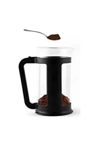 1l Kapasiteli Pratik French Press - Borosilikat Cam Ve Paslanmaz Çelik Filtre Açık Mavi