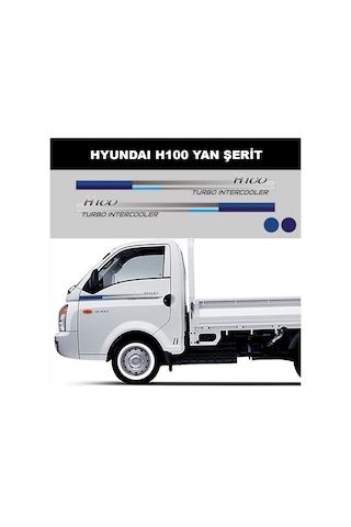 Hyundai H100 - Yan Kapı Sticker - Set - Emhy10102H