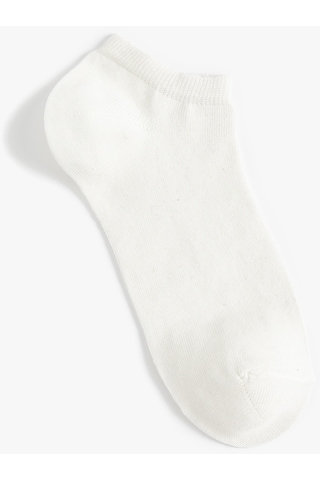 Koton Basic 5'li Patik Çorap Seti Çok Renkli Beyaz 4sak80298aa Beyaz