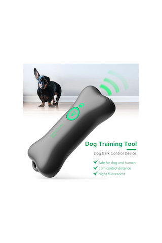 D9 Anti Havlama Cihazı Köpek Havlama Kontrolü Davranış Eğitimi Su Geçirmez Şarj Edilebilir Araç Küçü-gri