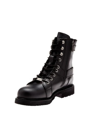 Harley Davidson Charles Black Deri Erkek Bot Siyah