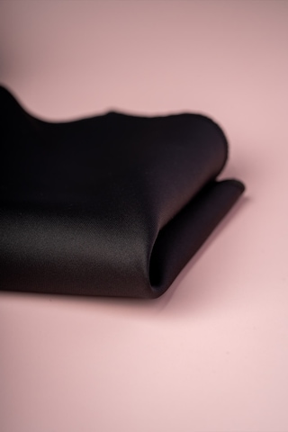 Siyah Su Ve Leke Tutmayan 7 Cm Kravat Ve Mendil Seti Siyah