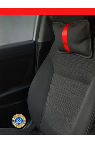 Volkswagen Scirocco Uyumlu Oto Koltuk ,araba Boyun Yastığı Mavi Şerit 2 Adet Siyah