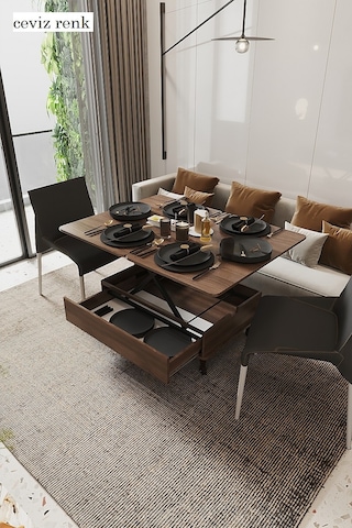 Kolexonline Nino Akıllı Sehpa Tekerli Ayaklı Çekmeceli