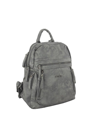 Bolsas Yıkama Deri Kadın Sırt Çanta Gri 1042 Gri