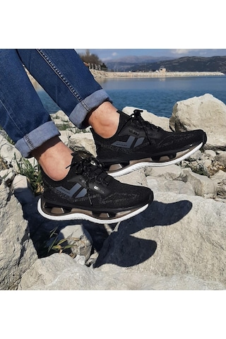 Dunlop 2357-2356 Siyah Air Yumuşak Taban Erkek Spor Ayakkabı Siyah