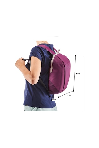 Decathlon Doğa Yürüyüşü Ve Günlük Sırt Çantası 10 Lt Mor/mürdüm