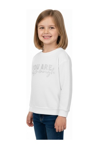 Kız Çocuk Baskılı Sweatshirt Bgl-st05266 Ekru
