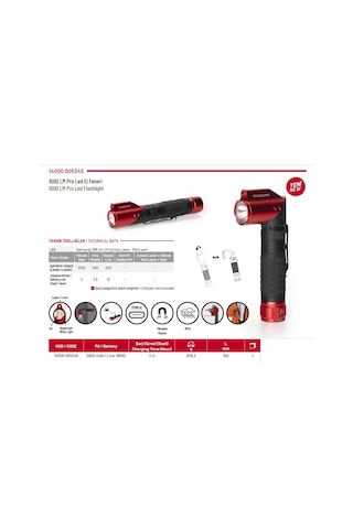 İzeltaş Pro Led Şarjlı El Feneri 1000 Lm 14000005345