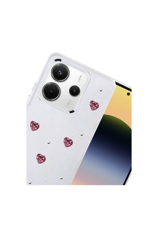 Xiaomi Redmi Note 14 4g Fiyonk Desenli Kapak - Desen 3 Beyaz