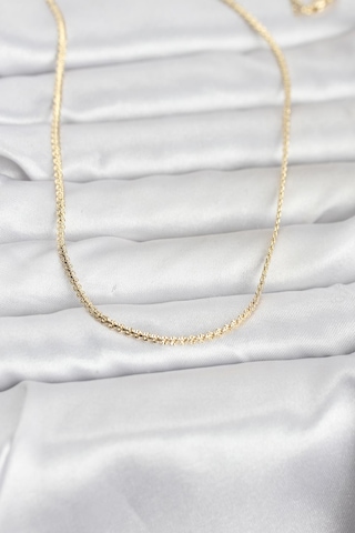 Cm 14k Gold Renk Yassı Zincir Model 60 Cm Kadın Kolye Renkli 59216590