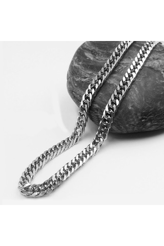 Chavin Gri 60 Cm. 10 Mm. Gürmet Erkek Çelik Zincir Dm93 (478254997)
