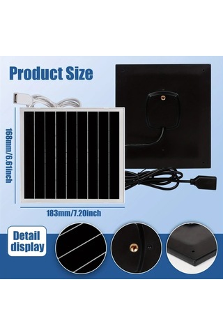 Xuweiwei 22 Verimli 5w Tasinabilir Siyah Günes Paneli Usb C Micro Usb Hizli Sarj Kamp Yürüyüs Acil Durum