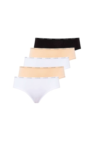 U.S. Polo Assn. Kadın Çok Renkli 5'Li Yüksek Bel Slip 67002 Ten Rengi