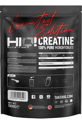 Hıq Creatine Monohydrate 1000g Unflavored - Limited Edition