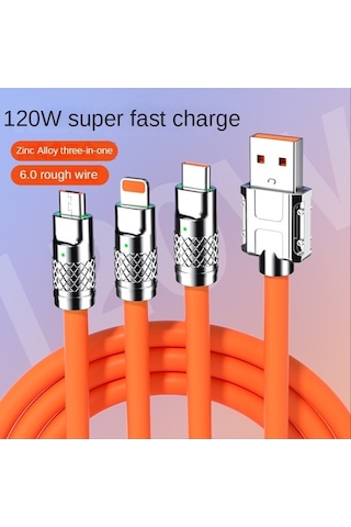 Prestigegoods Türkçe Optimize Edilmiş Ürün Başlığı: In 1 Çinko Alaşımlı 120w 6a Süper Hızlı Şarj Cihazı Tip C Sıvı Silikon Mikro Usb Kablosu