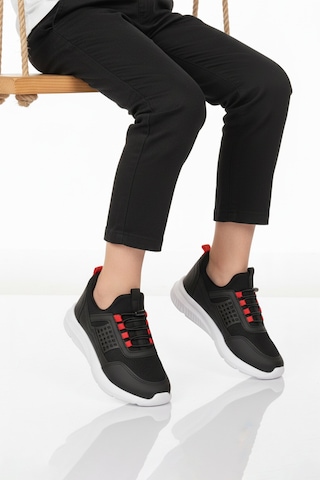 Walkway Motano F Siyah-beyaz Unisex Çocuk Spor Ayakkabı Siyah - Beyaz - Kırmızı