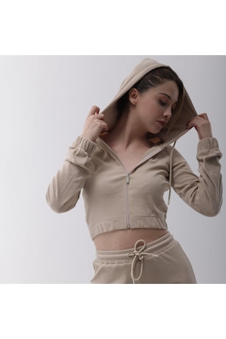 Kaşkorse Bej Fitilli Eşofman Takımı Bej