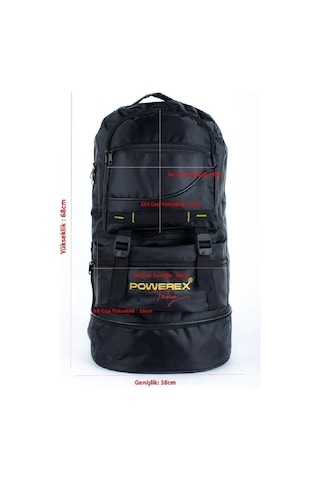 Powerex Haki 80lt. Outdoor Kamp Dağcı Balıkçı Sırt Çantası Haki