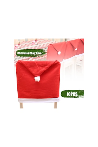 Noel Sandalye Örtüsü Dokumasız Noel Dekorasyonu Sandalye Koruma